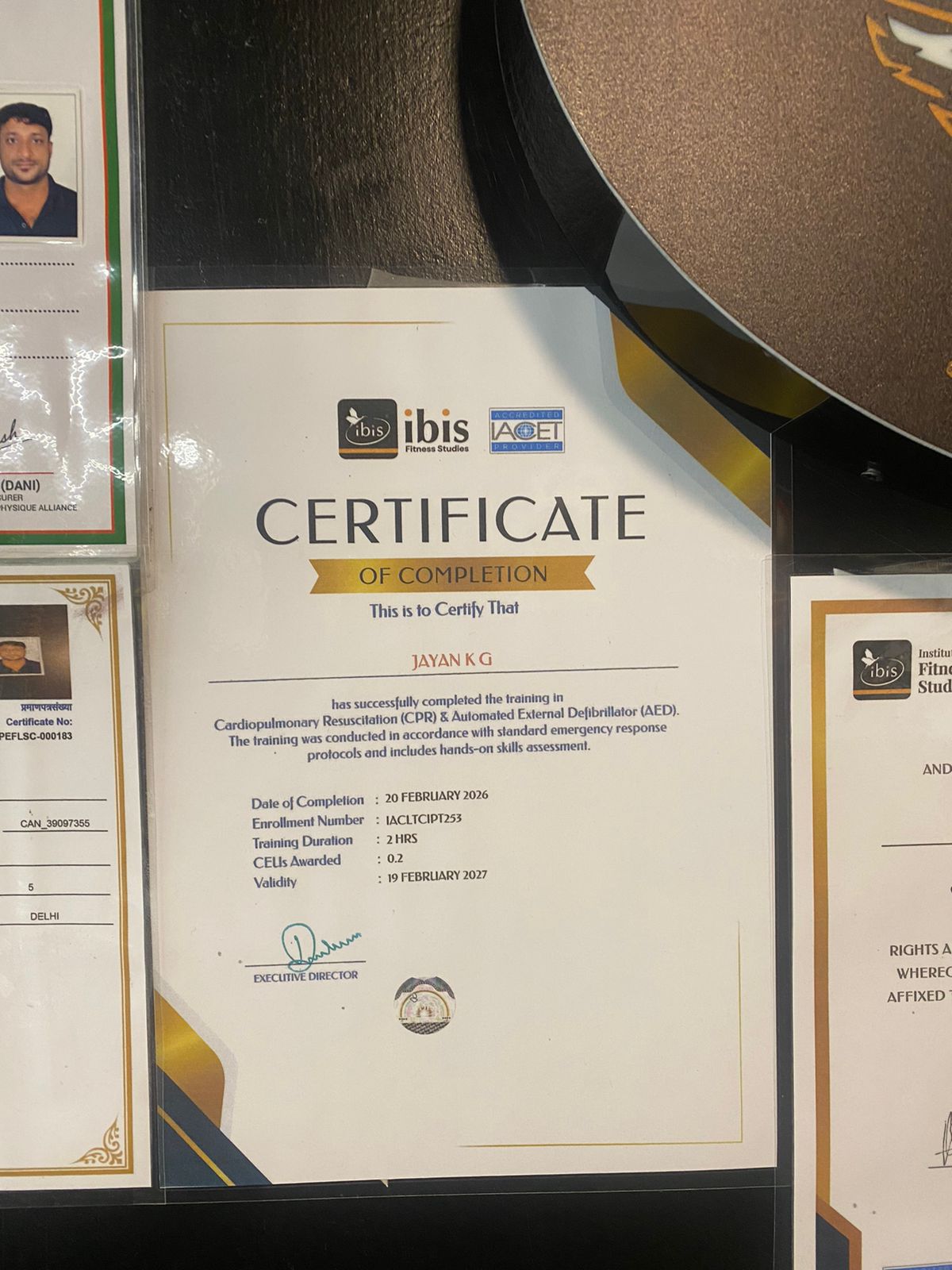 CPR & AED Certificate